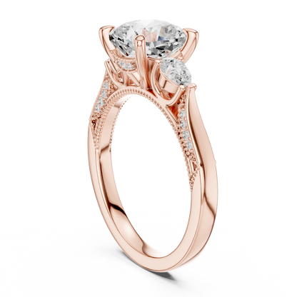 Mixed Shape Lab Grown Diamond Side Stone Ring