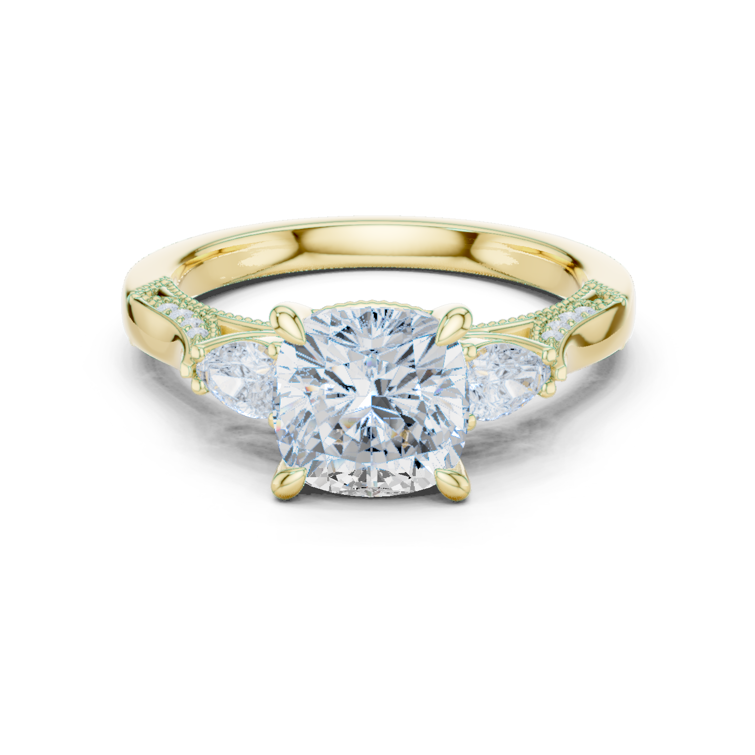 Mixed Shape Lab Grown Diamond Side Stone Ring