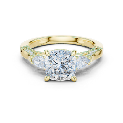 Mixed Shape Lab Grown Diamond Side Stone Ring