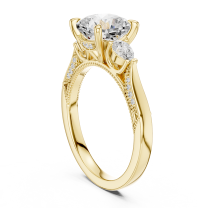 Mixed Shape Lab Grown Diamond Side Stone Ring