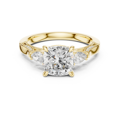 Mixed Shape Lab Grown Diamond Side Stone Ring