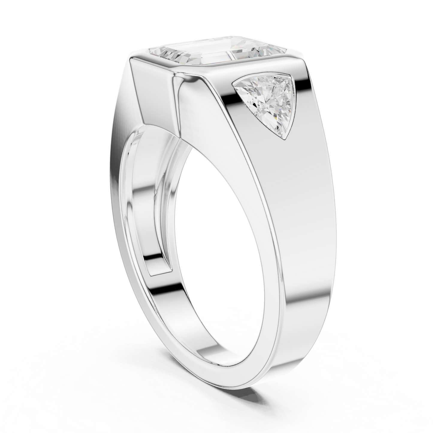 Cushion Bezel Lab Grown Diamond Ring