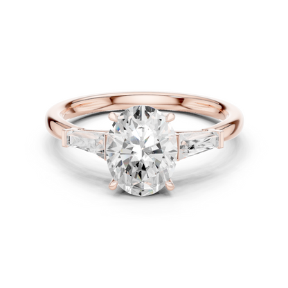 Mixed Shape Lab Grown Diamond Side Stone Ring