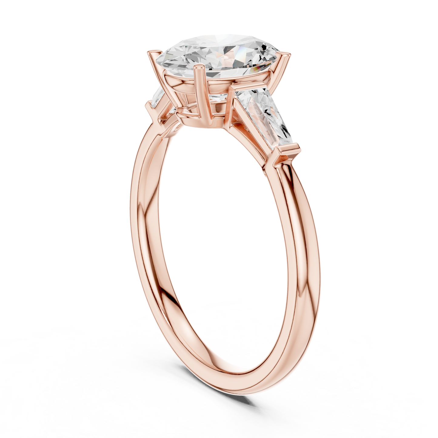 Mixed Shape Lab Grown Diamond Side Stone Ring