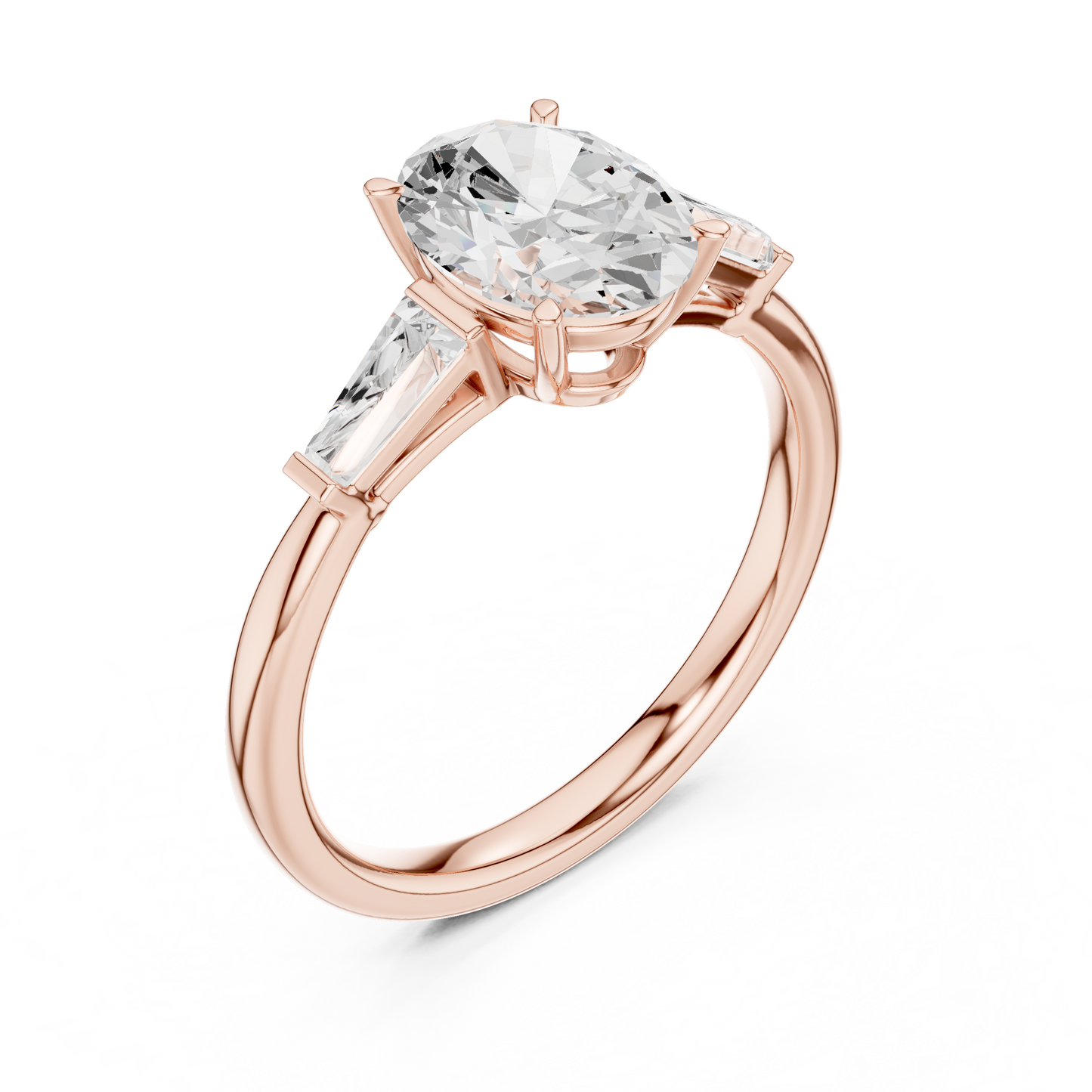 Mixed Shape Lab Grown Diamond Side Stone Ring