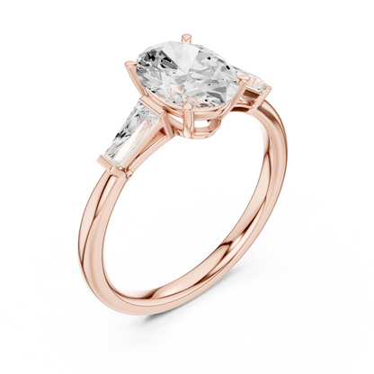 Mixed Shape Lab Grown Diamond Side Stone Ring