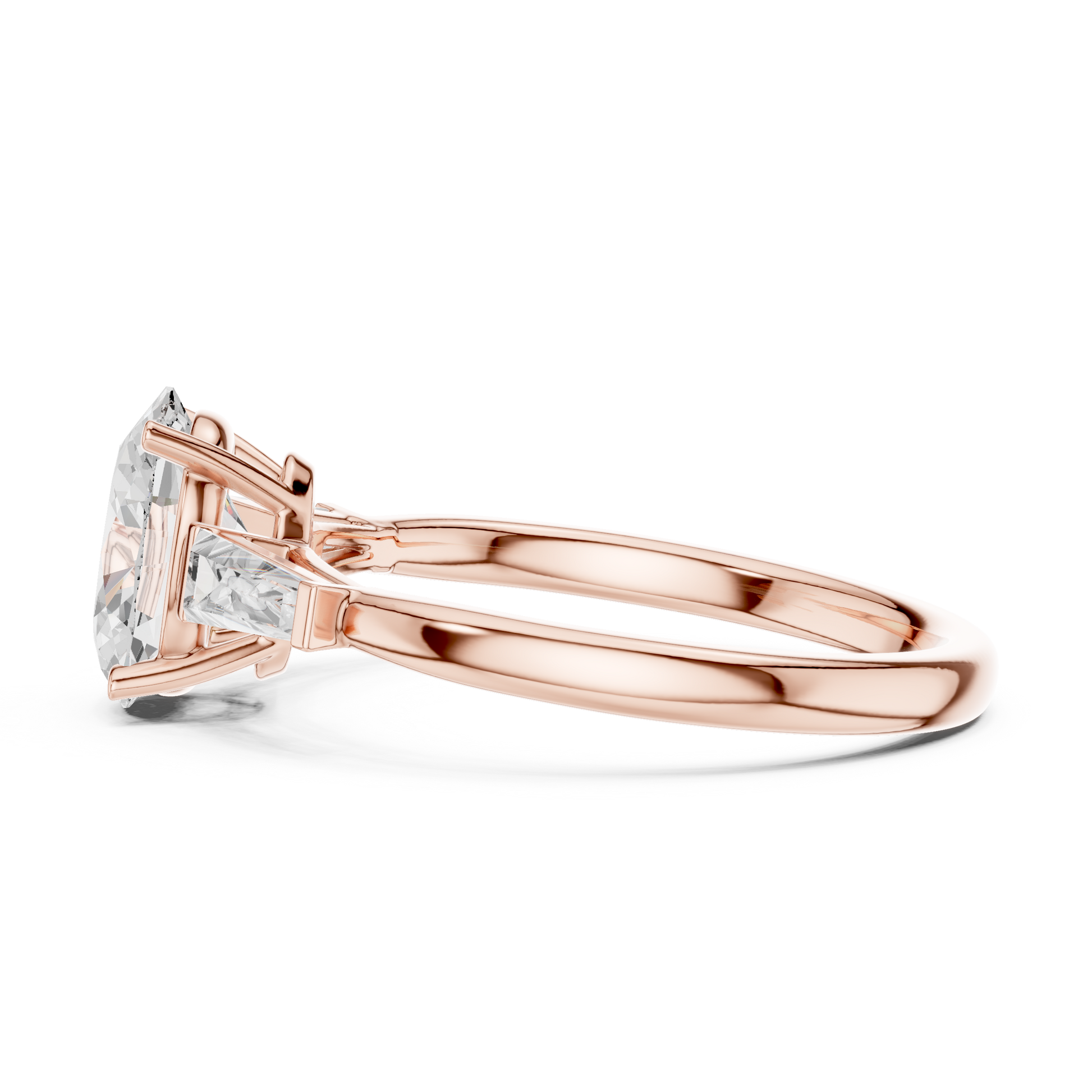 Mixed Shape Lab Grown Diamond Side Stone Ring