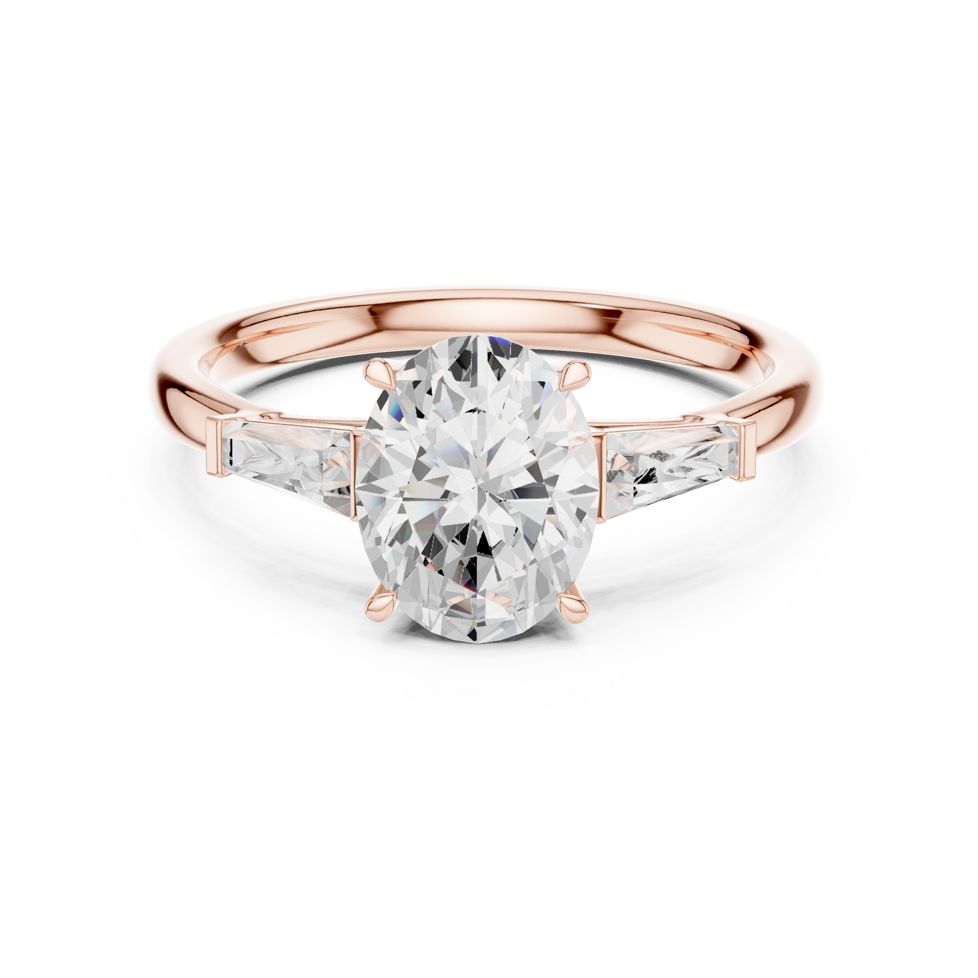 Mixed Shape Lab Grown Diamond Side Stone Ring