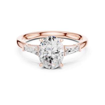 Mixed Shape Lab Grown Diamond Side Stone Ring