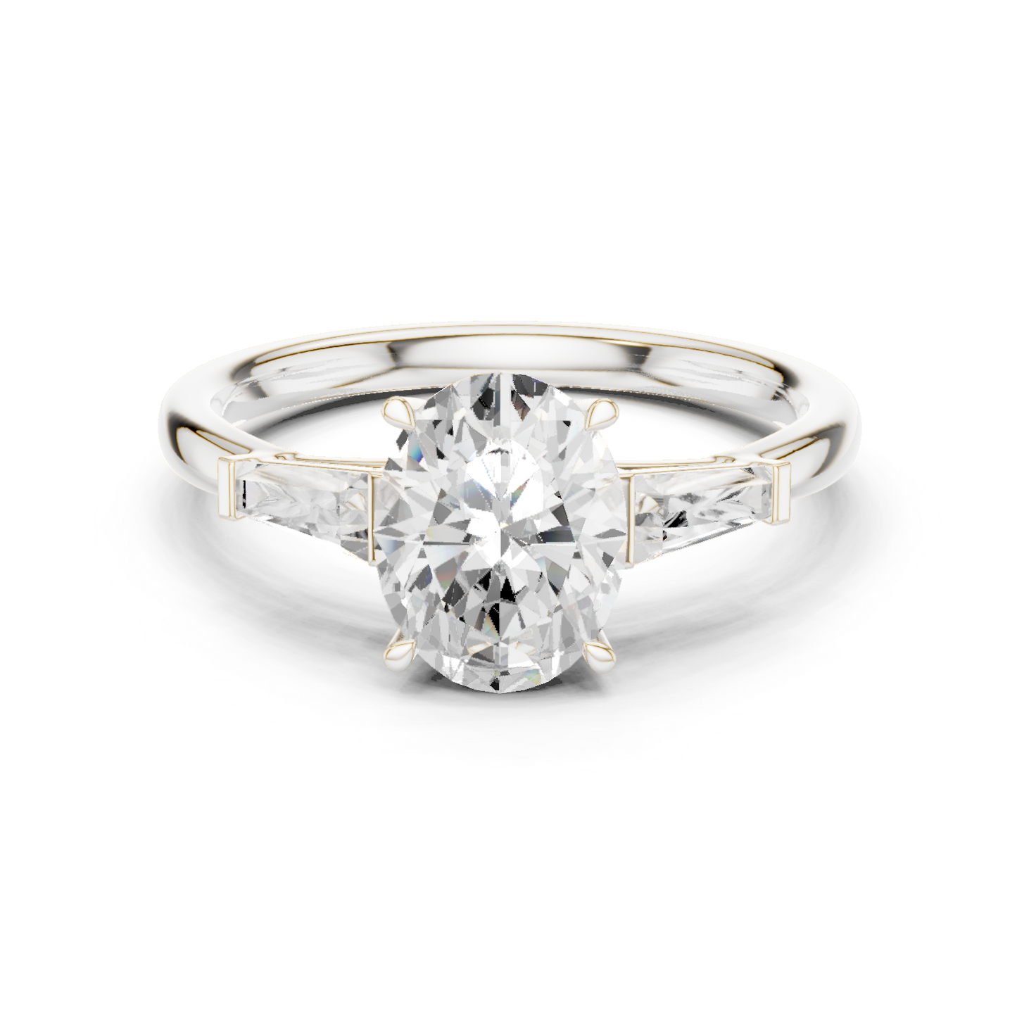 Mixed Shape Lab Grown Diamond Side Stone Ring