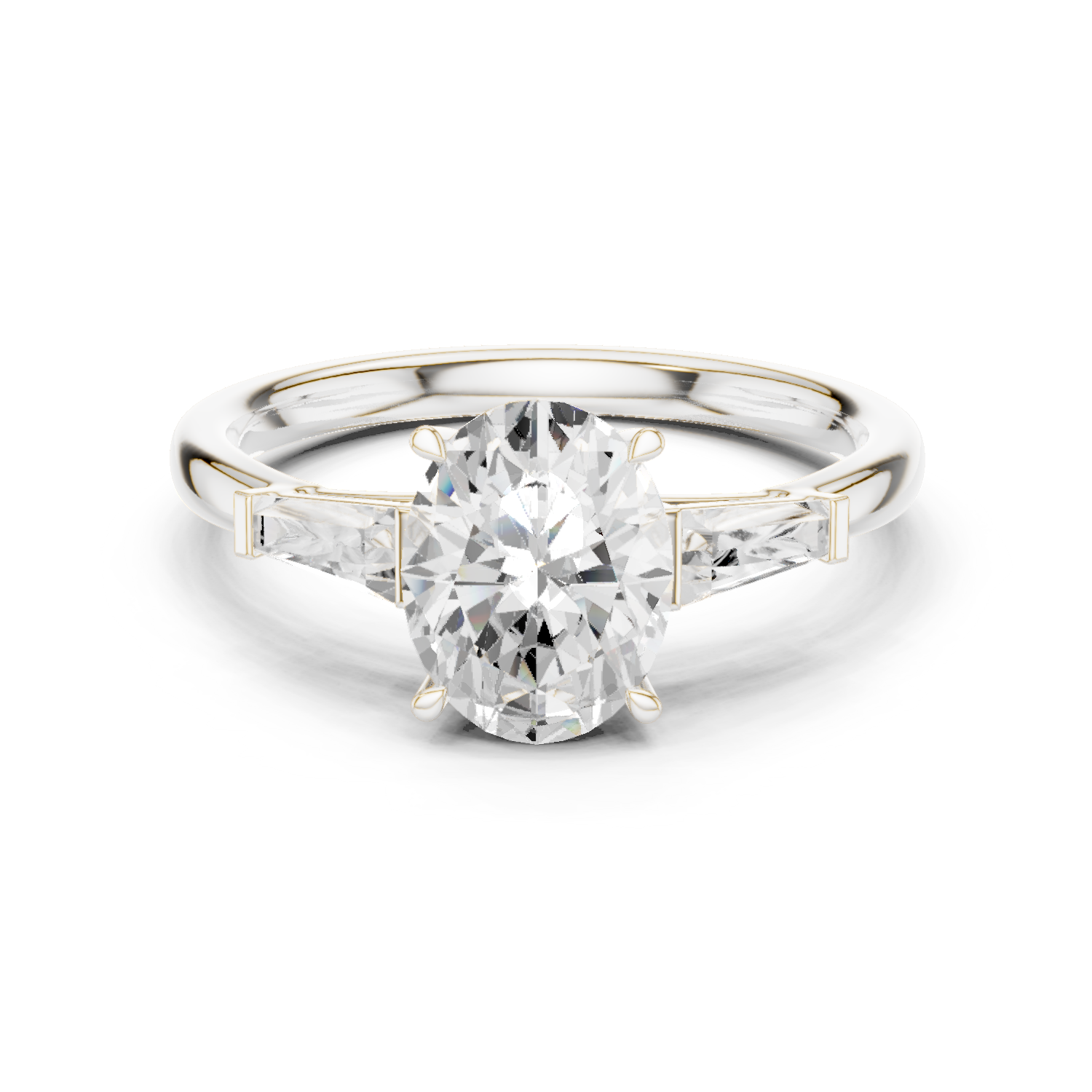 Mixed Shape Lab Grown Diamond Side Stone Ring