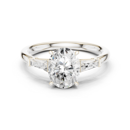 Mixed Shape Lab Grown Diamond Side Stone Ring