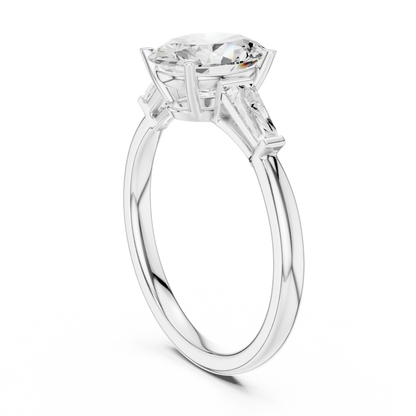Mixed Shape Lab Grown Diamond Side Stone Ring