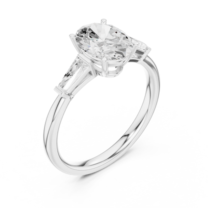 Mixed Shape Lab Grown Diamond Side Stone Ring