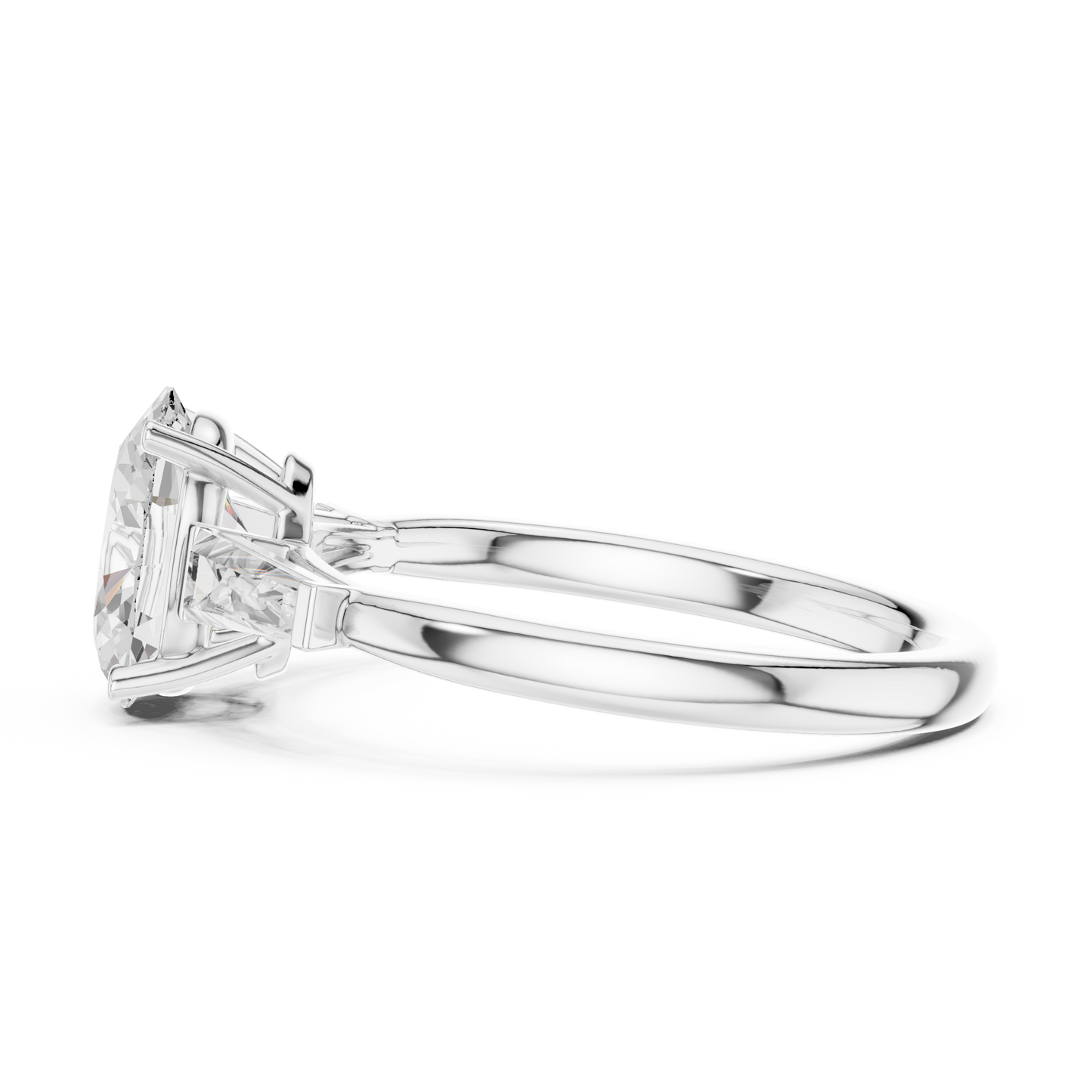 Mixed Shape Lab Grown Diamond Side Stone Ring