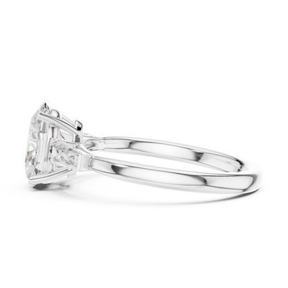 Mixed Shape Lab Grown Diamond Side Stone Ring