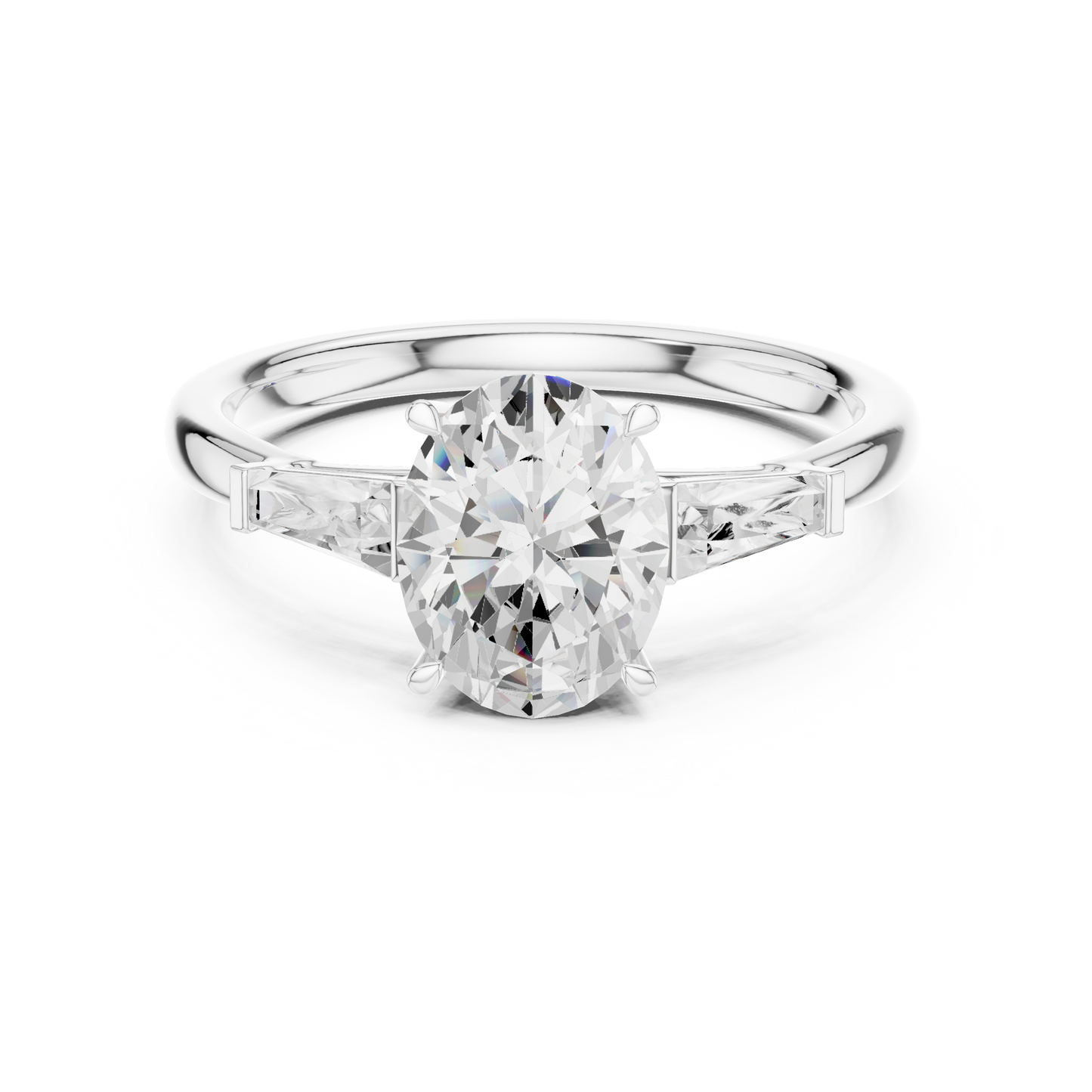 Mixed Shape Lab Grown Diamond Side Stone Ring