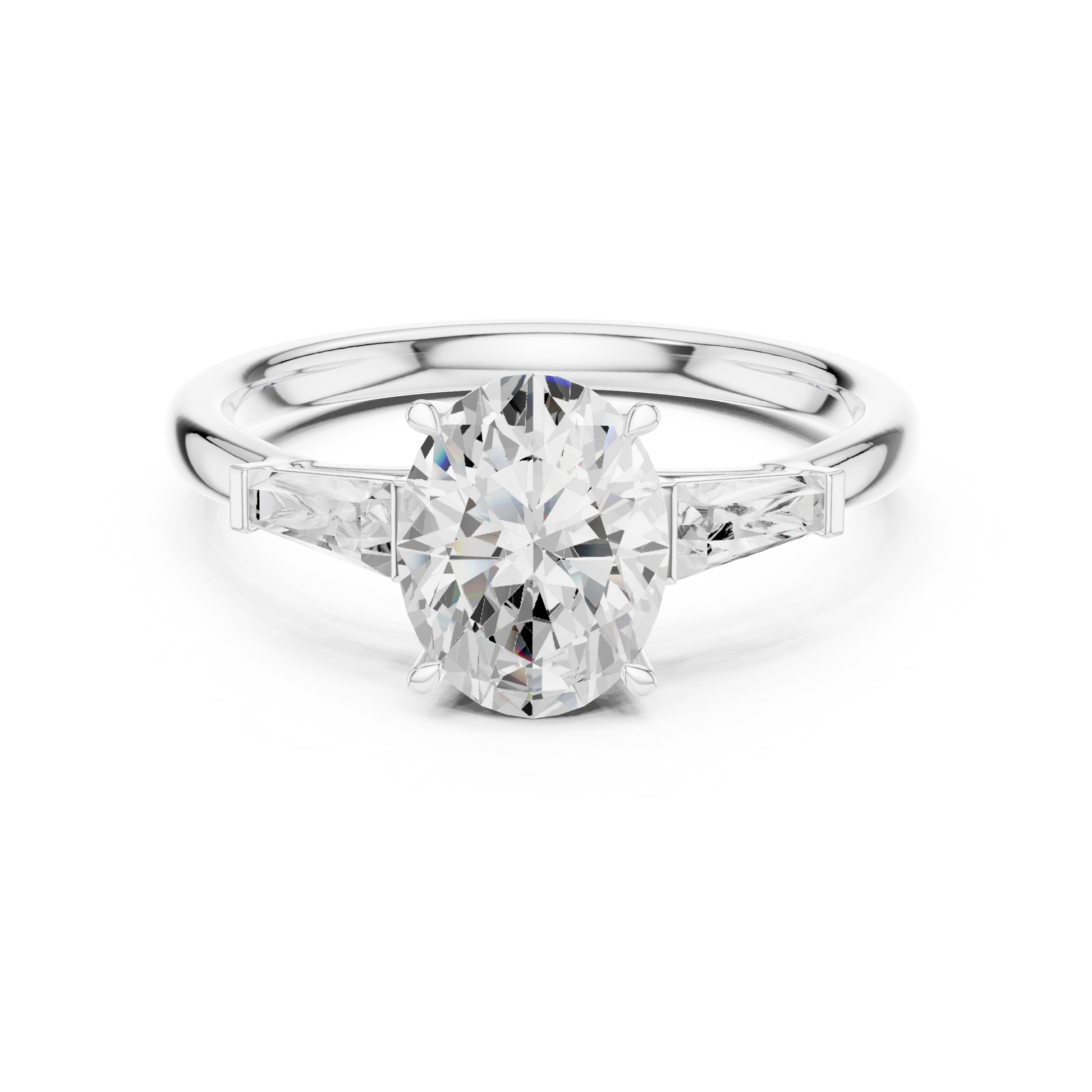 Mixed Shape Lab Grown Diamond Side Stone Ring