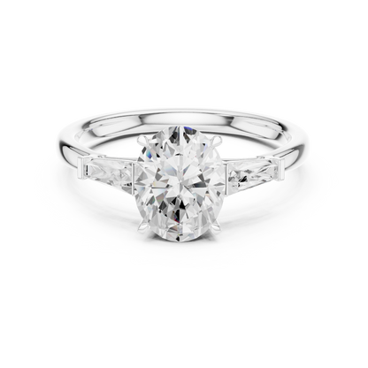 Mixed Shape Lab Grown Diamond Side Stone Ring