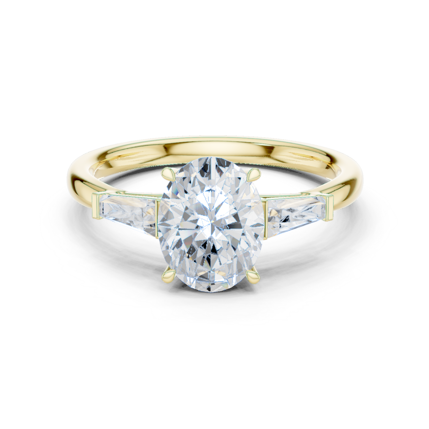 Mixed Shape Lab Grown Diamond Side Stone Ring