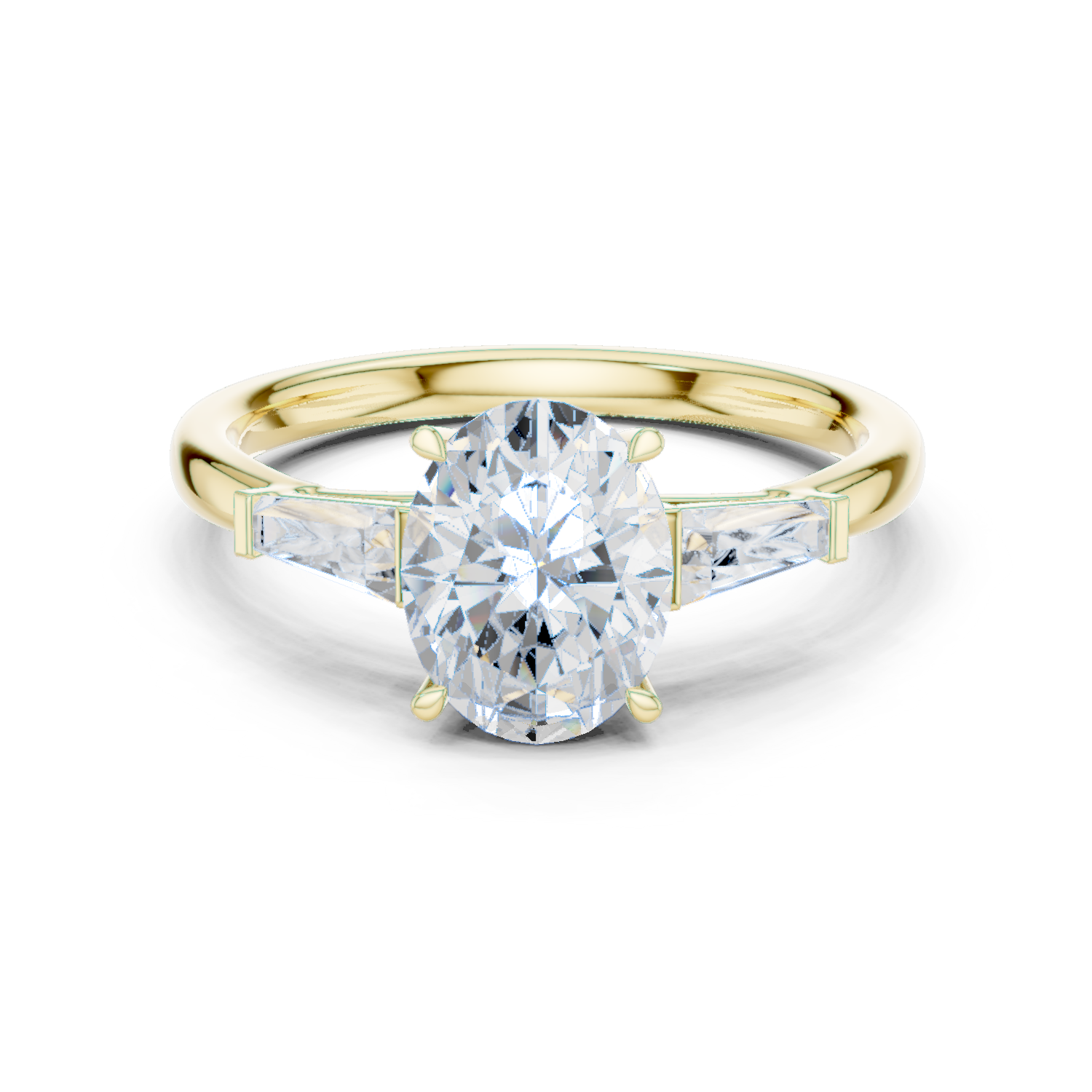 Mixed Shape Lab Grown Diamond Side Stone Ring