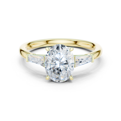 Mixed Shape Lab Grown Diamond Side Stone Ring