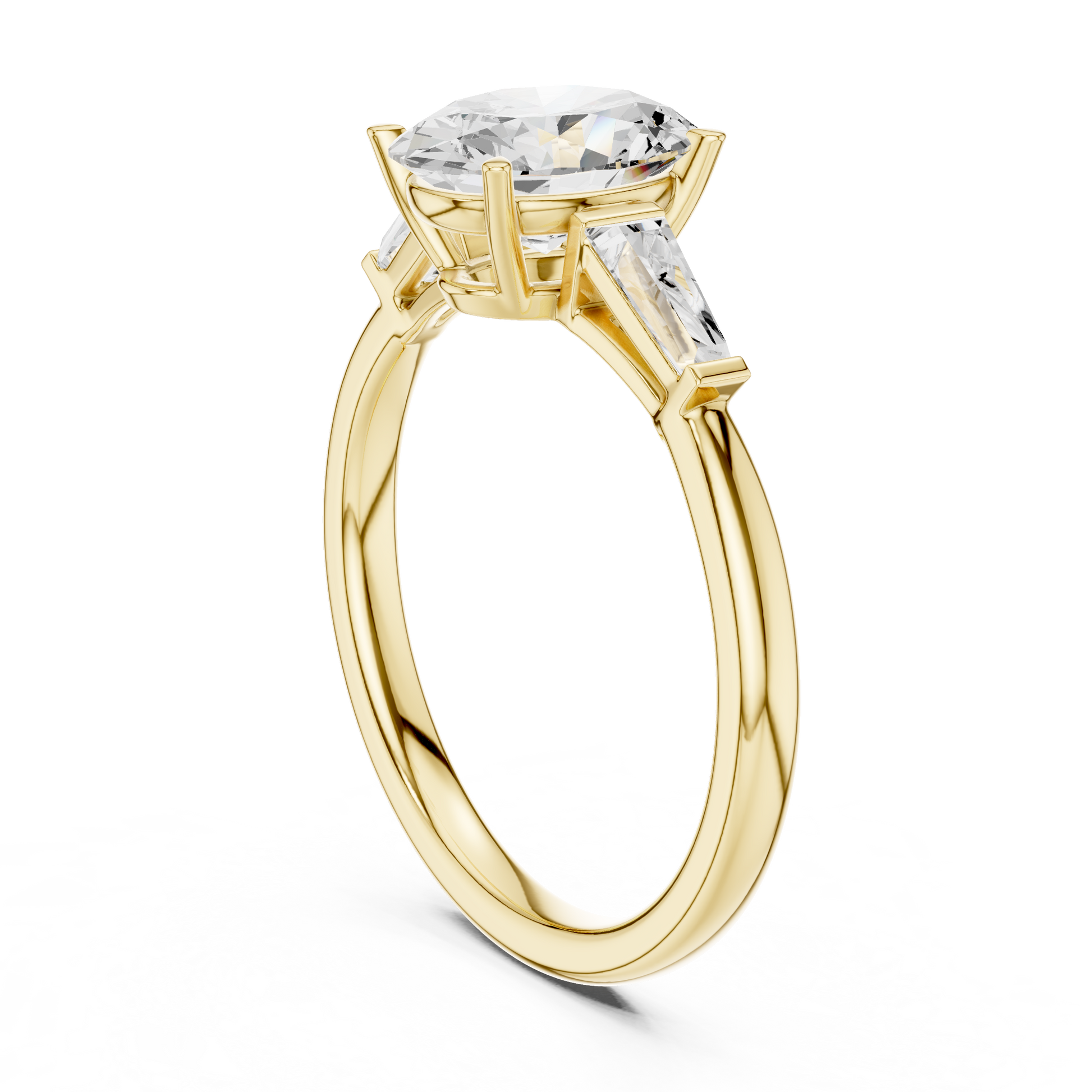 Mixed Shape Lab Grown Diamond Side Stone Ring