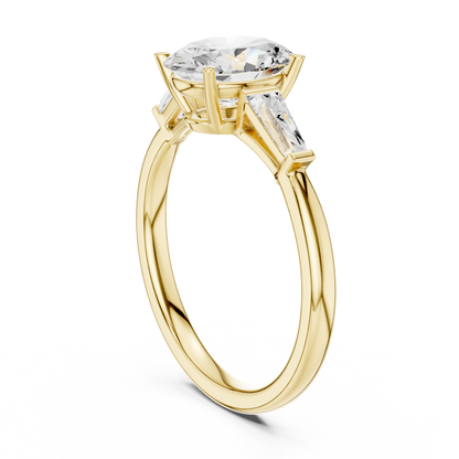 Mixed Shape Lab Grown Diamond Side Stone Ring