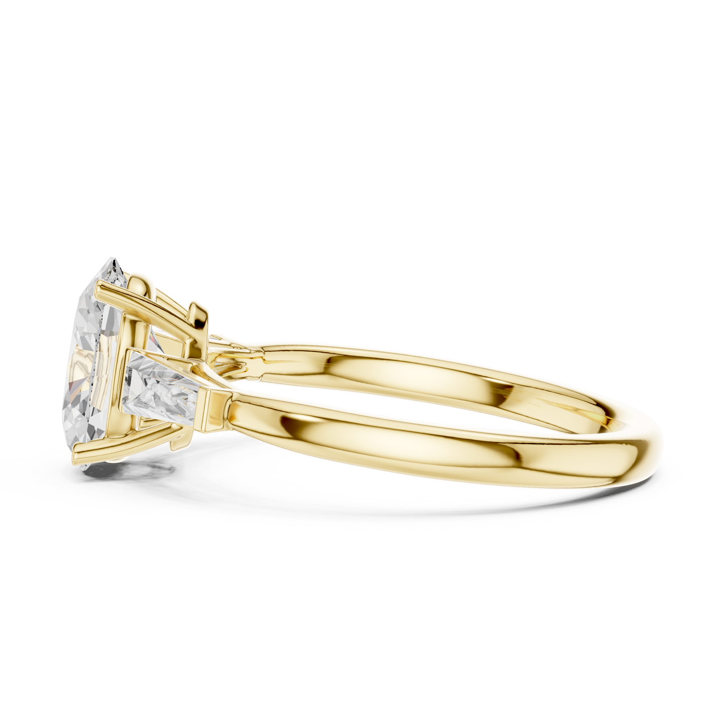 Mixed Shape Lab Grown Diamond Side Stone Ring