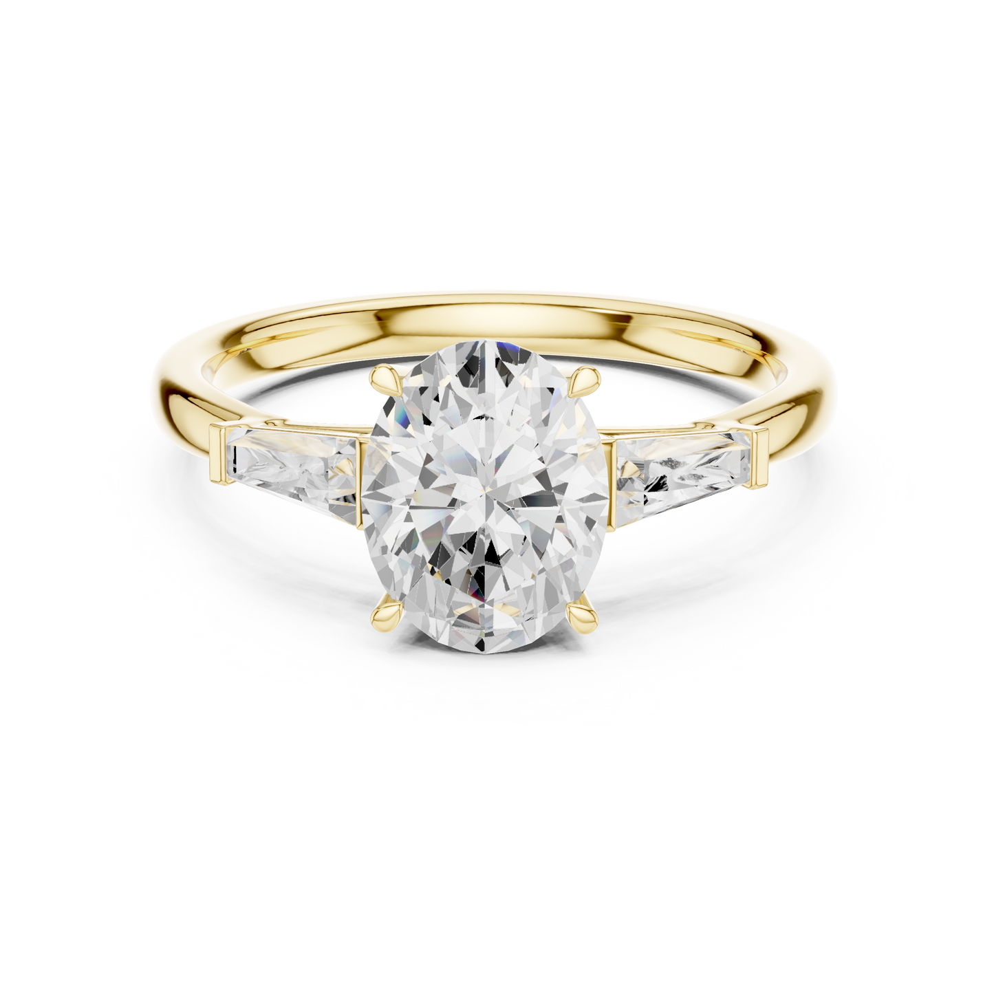 Mixed Shape Lab Grown Diamond Side Stone Ring