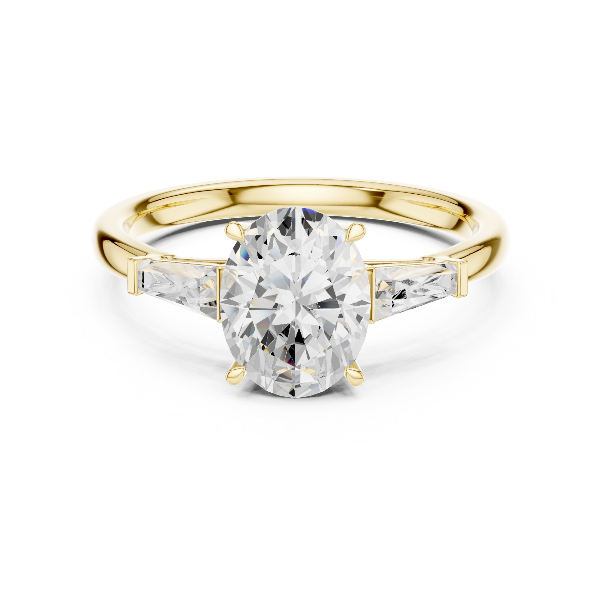 Mixed Shape Lab Grown Diamond Side Stone Ring
