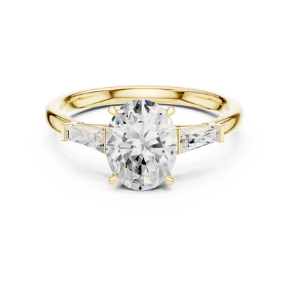 Mixed Shape Lab Grown Diamond Side Stone Ring
