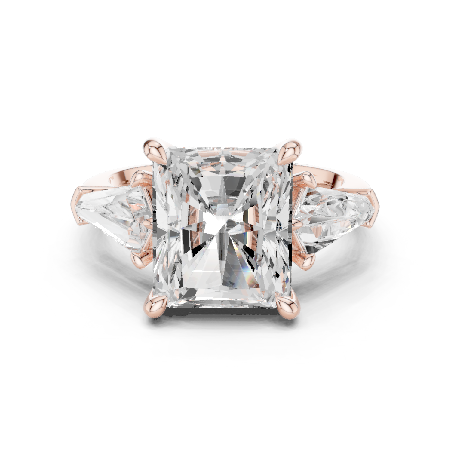 Mixed Shape Lab Grown Diamond Three Stone Ring