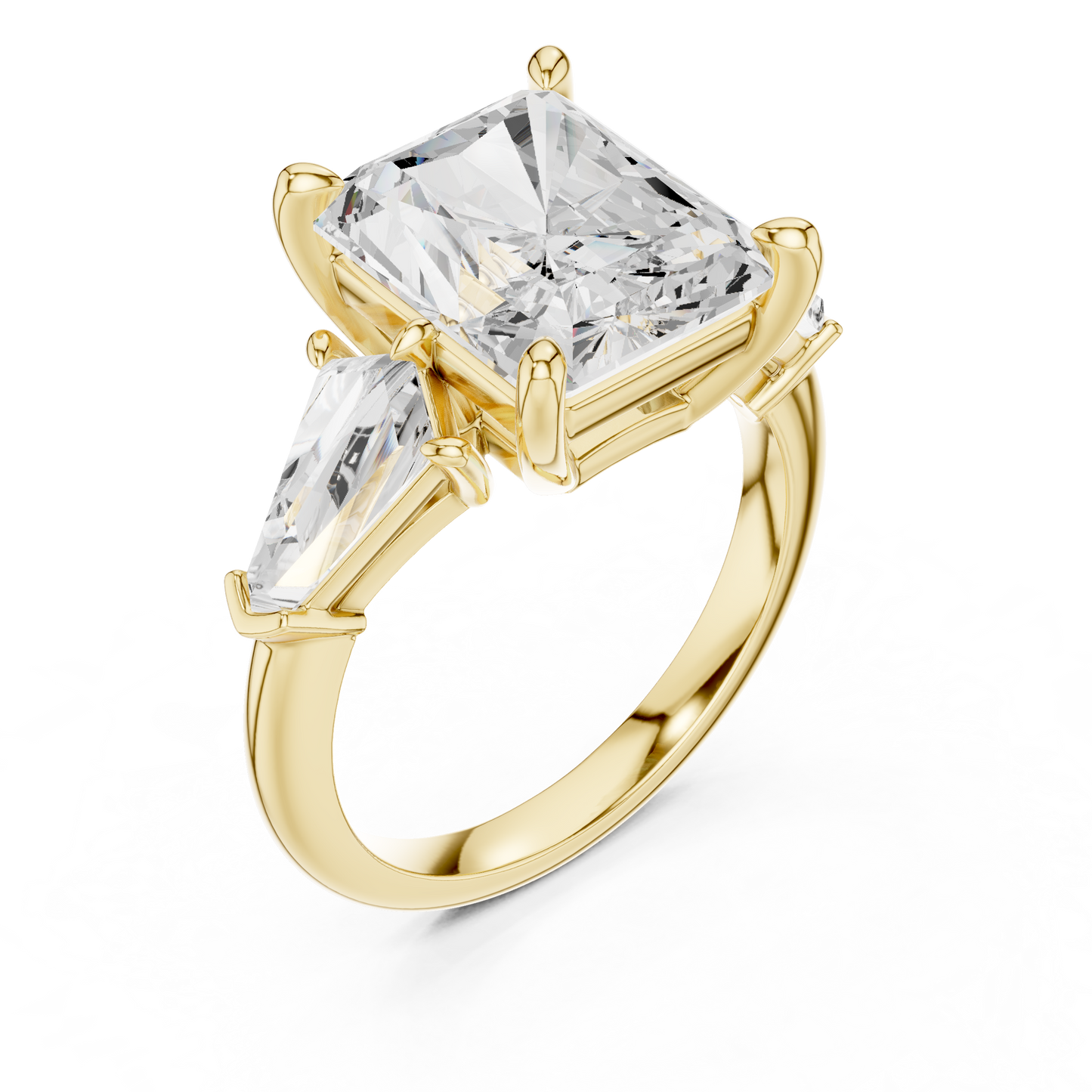 Mixed Shape Lab Grown Diamond Three Stone Ring