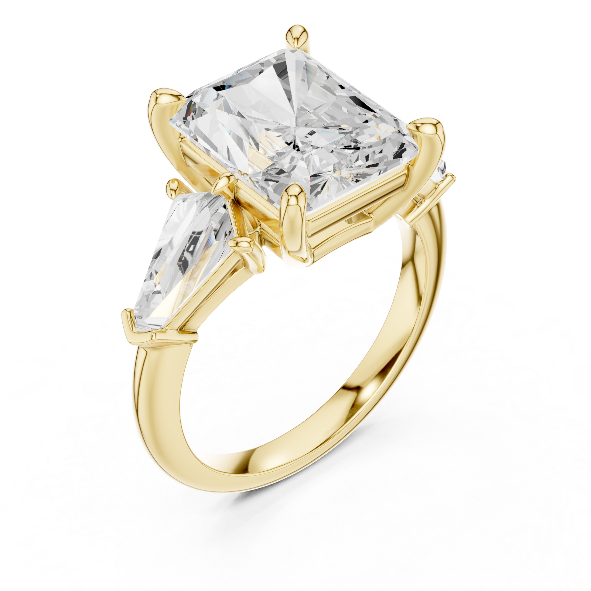 Mixed Shape Lab Grown Diamond Three Stone Ring