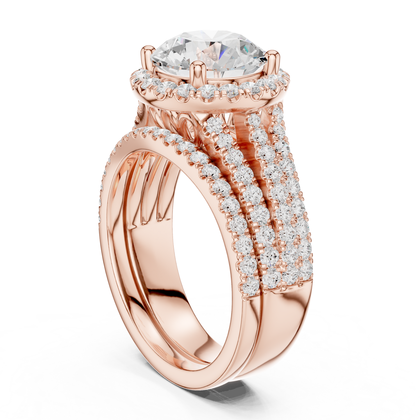 Round Halo Lab Grown Diamond Ring