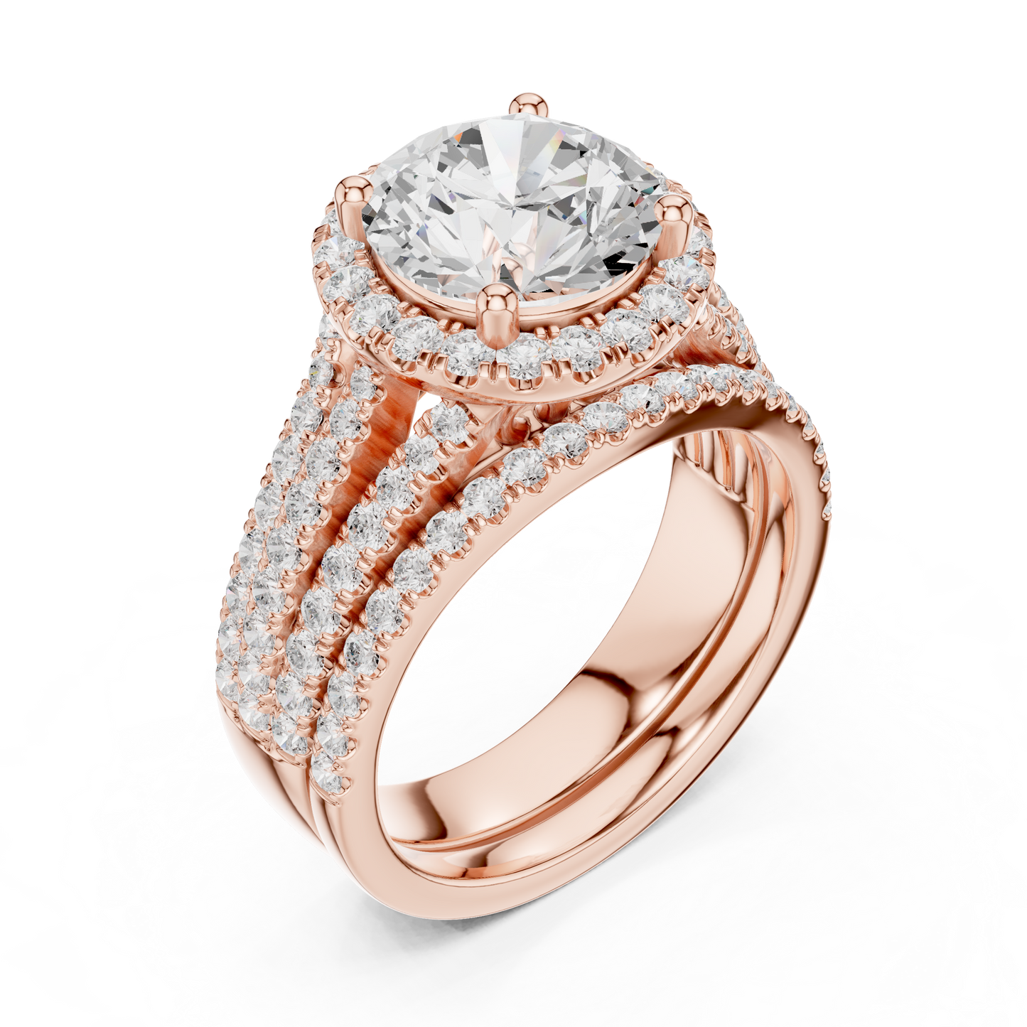 Round Halo Lab Grown Diamond Ring