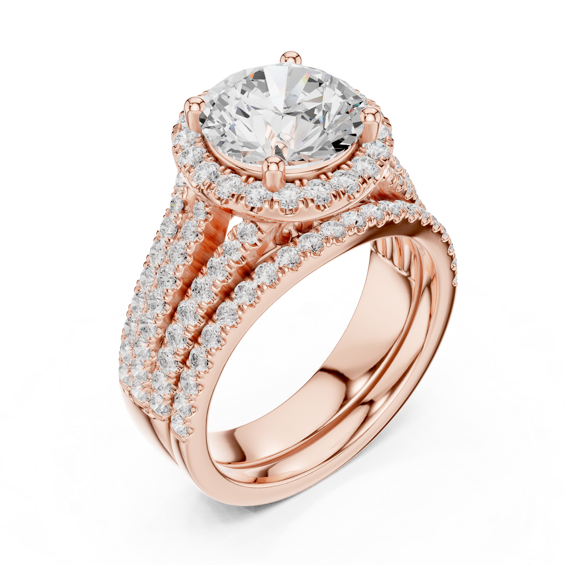 Round Halo Lab Grown Diamond Ring