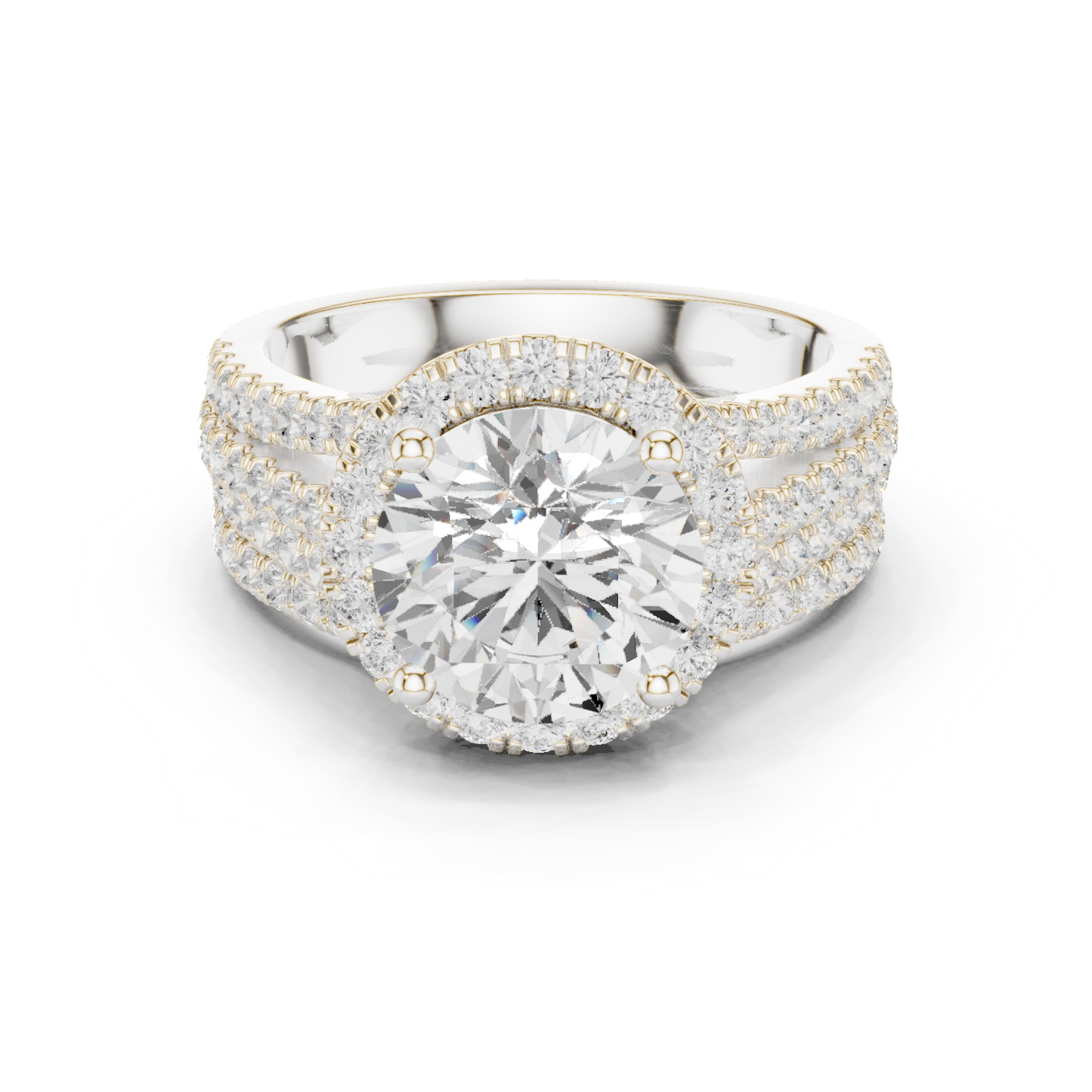 Round Halo Lab Grown Diamond Ring