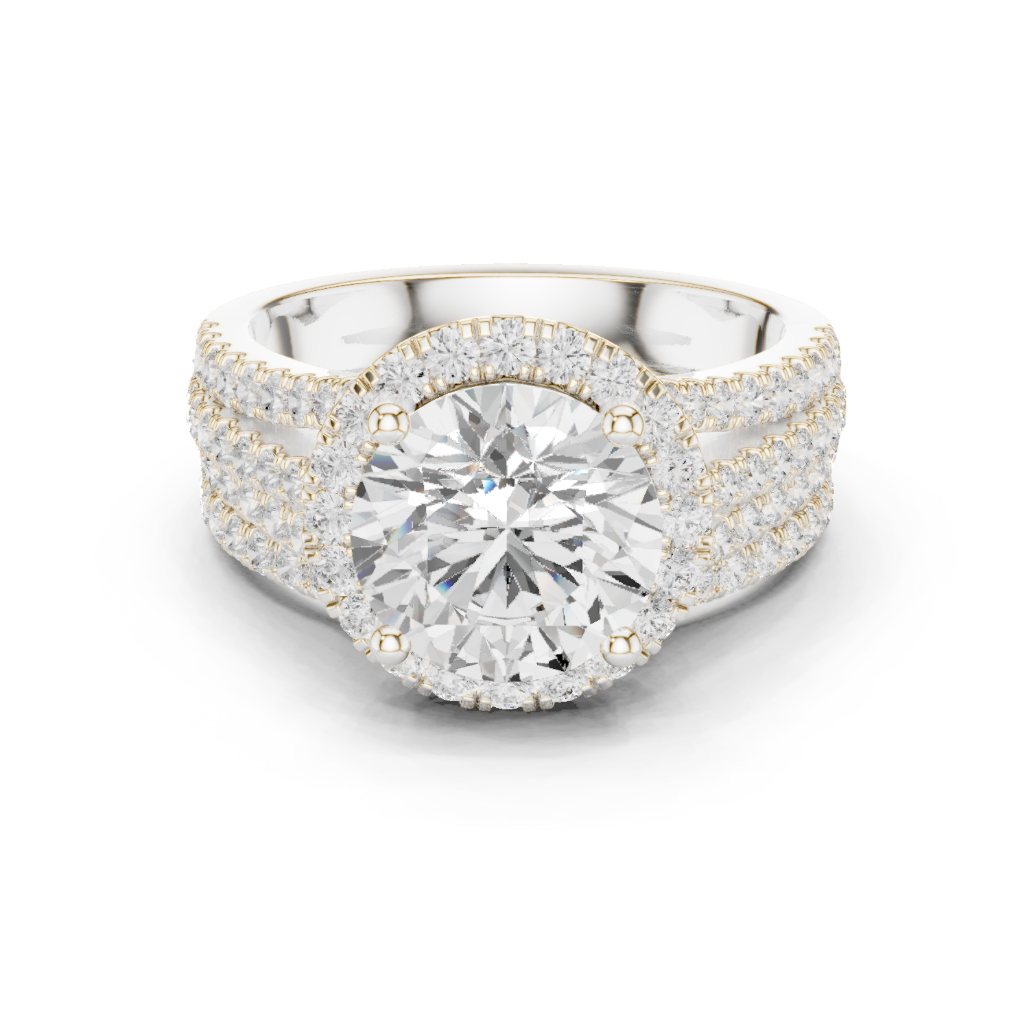 Round Halo Lab Grown Diamond Ring
