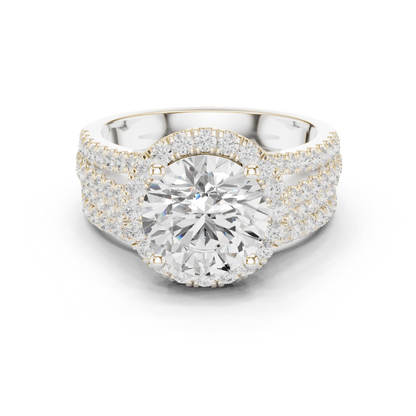 Round Halo Lab Grown Diamond Ring