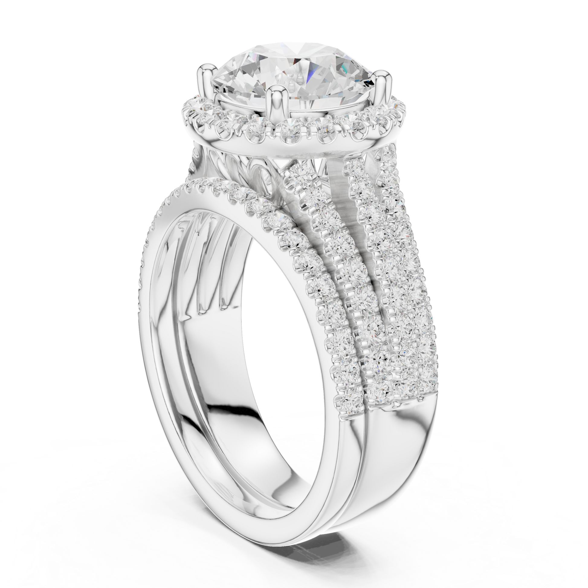 Round Halo Lab Grown Diamond Ring