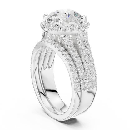 Round Halo Lab Grown Diamond Ring