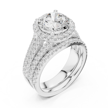 Round Halo Lab Grown Diamond Ring