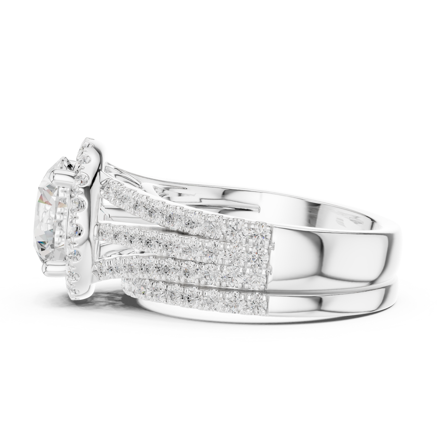Round Halo Lab Grown Diamond Ring