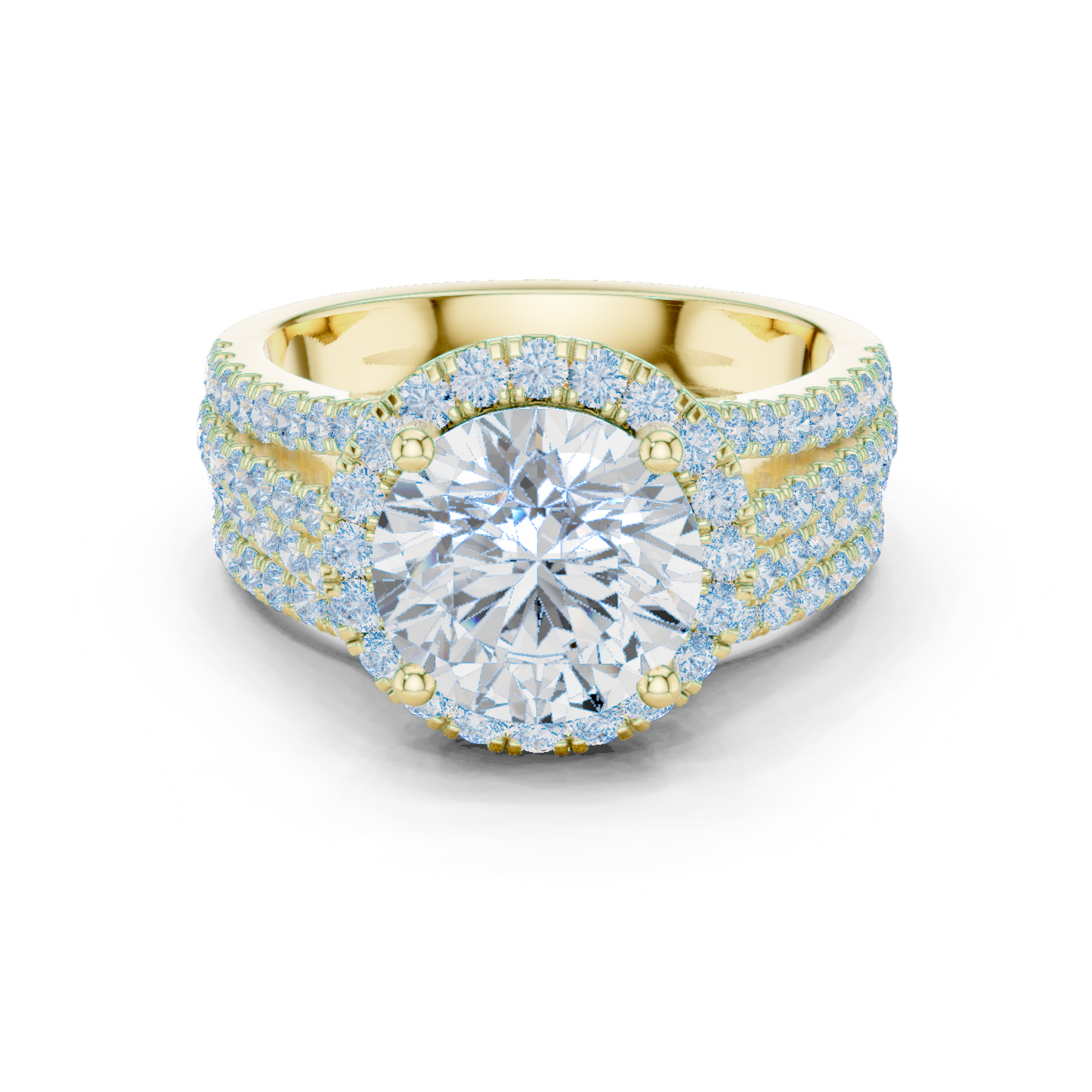 Round Halo Lab Grown Diamond Ring
