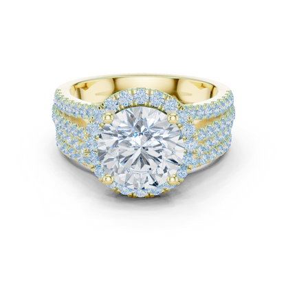 Round Halo Lab Grown Diamond Ring