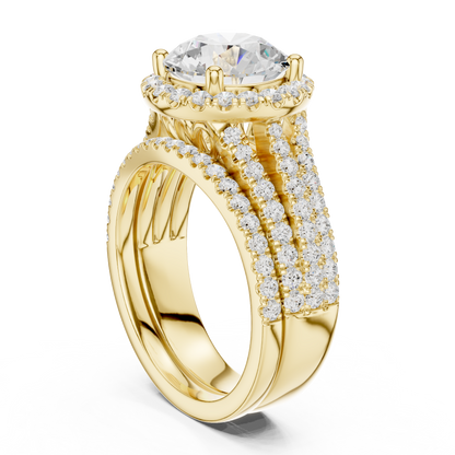 Round Halo Lab Grown Diamond Ring