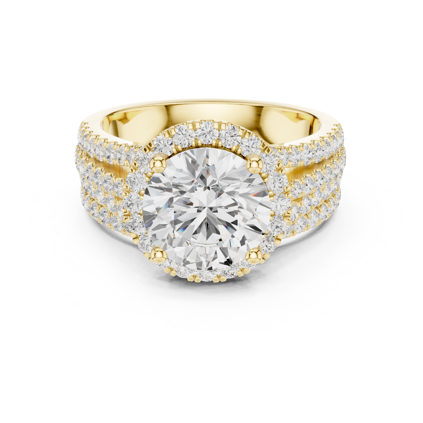 Round Halo Lab Grown Diamond Ring