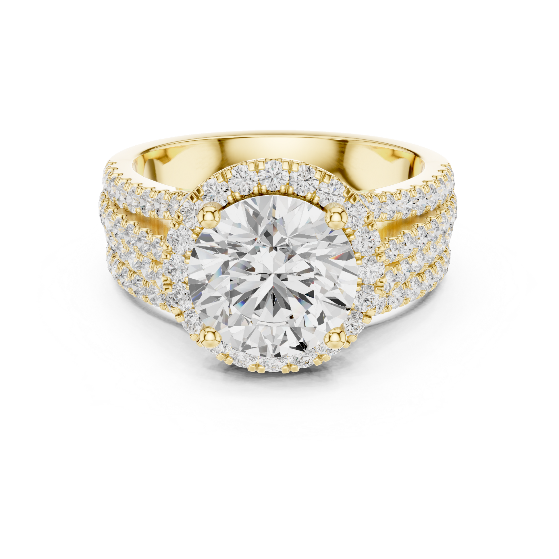 Round Halo Lab Grown Diamond Ring